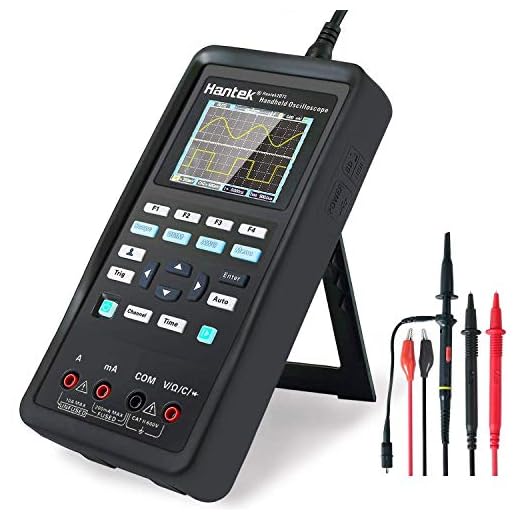 Digital Oscilloscope Kit, 3 in 1 Universal Test Instrument, Oscilloscope + Waveform Generator + Multimeter, Large Capacity Lithium Battery(70 MHz + 2CH + DMM +AFG) (2D72)