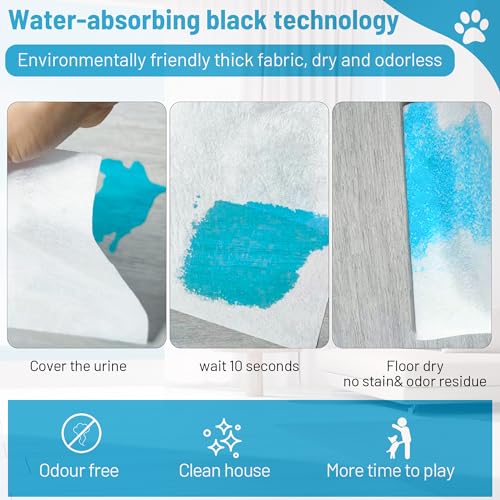 Image of 50Pcs Pet Pee Sheets for Fast Absorption of Urine, Disposable Pet Absorbent Sheets Pee Pads for Clearing Pet Urine and Stains