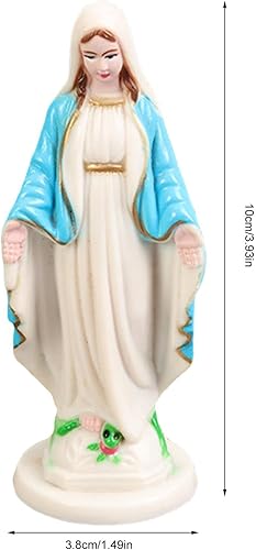 Miniatura 2 de Estatua de la Virgen María, 3.95.9 pulgadas de resina católica bendecida Virgen Madre María, estatua coleccionable, decoración del hogar,