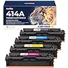 Paquete de 4 cartuchos de tóner 414A compatibles con MFP M479fdw para HP 414A 414X, funciona con Color LaserJet M454 M454dn M454dw Pro MFP M479 M479dw M479fdn M479fdw Enterprise M455dn MFP M480F