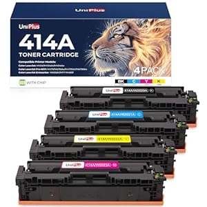 Paquete de 4 cartuchos de tóner 414A compatibles con MFP M479fdw para HP 414A 414X, funciona con Color LaserJet M454 M454dn M454dw Pro MFP M479 M479dw M479fdn M479fdw Enterprise M455dn MFP M480F