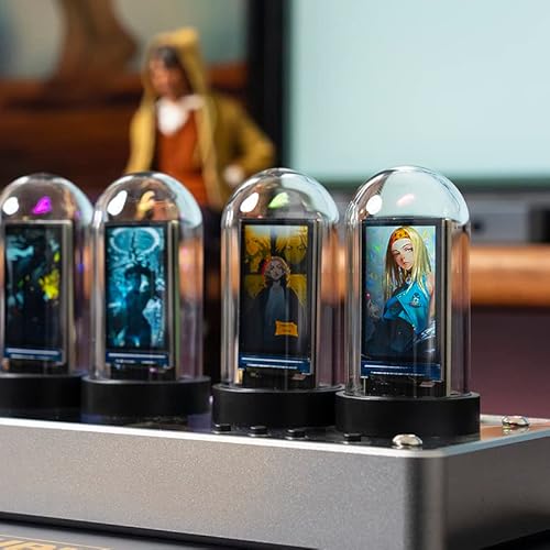 LONYIABBI Relógio eletrônico com tubo de LED que brilha com simulação de tubo Nixie 5 V, despertador
