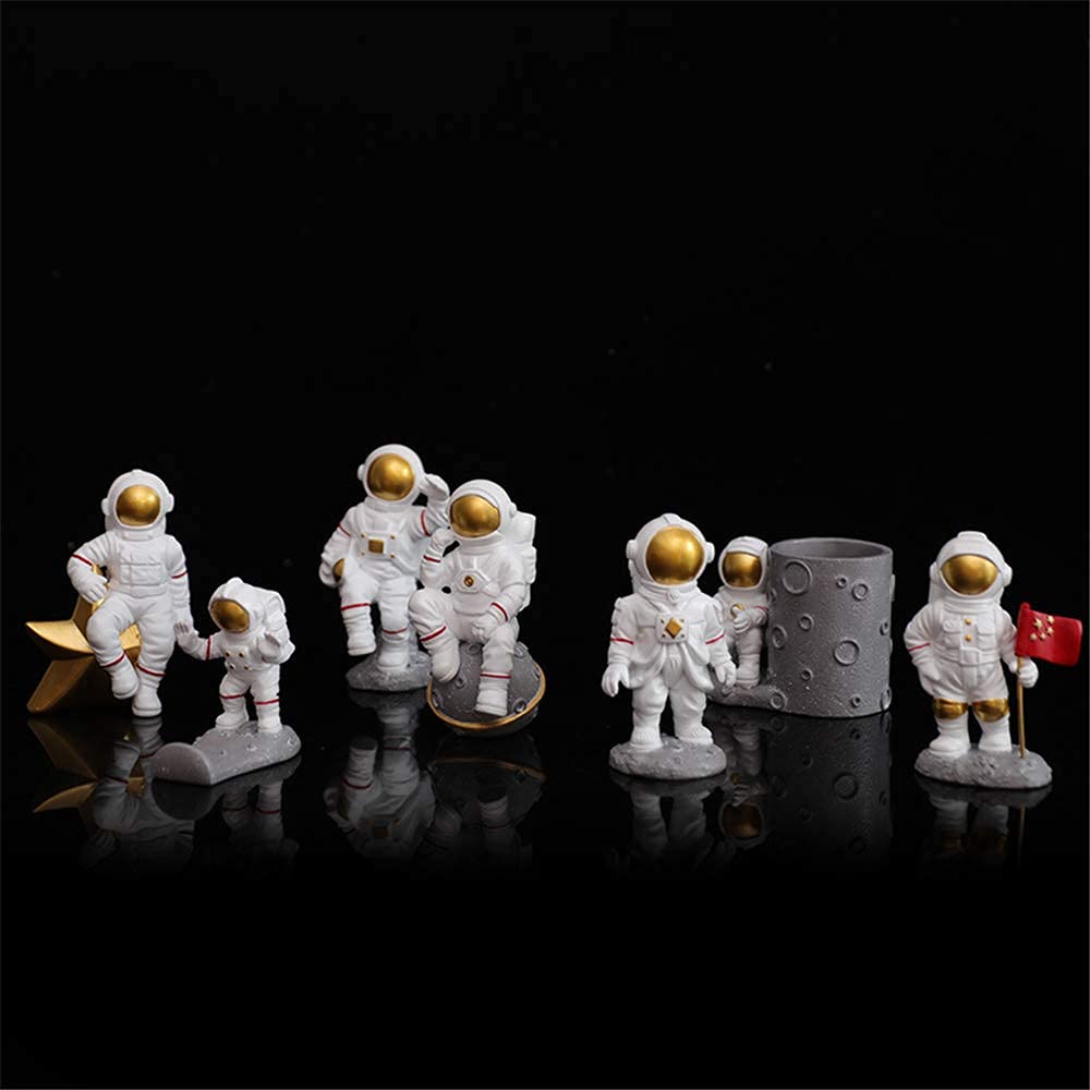Estatua de astronautas de Estilo nórdico Figura de Astronauta Linda Estatuilla Estatuilla Creativa Decoración Moderna del hogar Sala de Estar Gabinete de televisión Ornamentos de decoración Suave