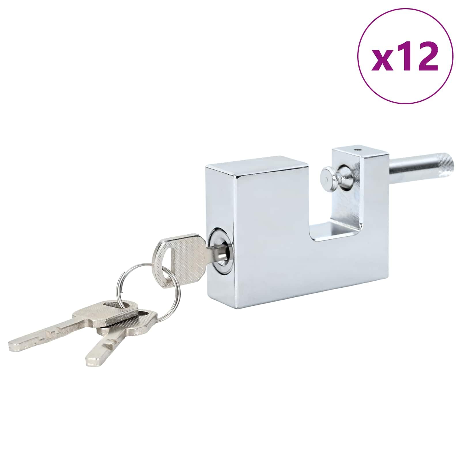 Lucchetto a catena in ferro argentato, impermeabile e resistente alla corrosione, per cancelli, porte e catene, soluzione di sicurezza versatile per casa e lavoro