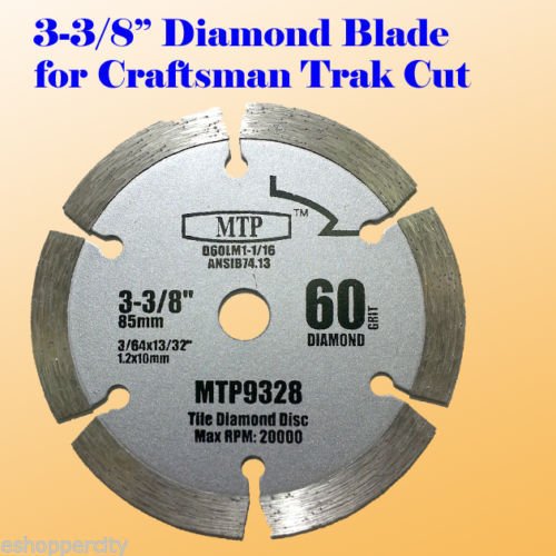 MTP 6X 3-3/8-inch 10mm 3/8" Arbor Carbide Tip/HSS/Diamond Circular Saw Blade fit Craftsman Trak Cut Metal/Wood/Tile/Plastic