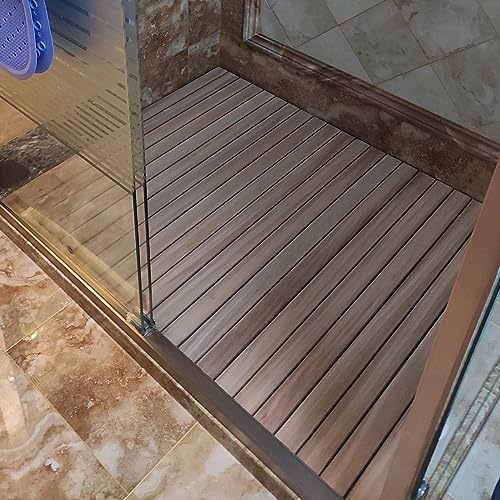 Tappetino da bagno in legno, antiscivolo, per doccia, piscina, sauna, interni ed esterni
