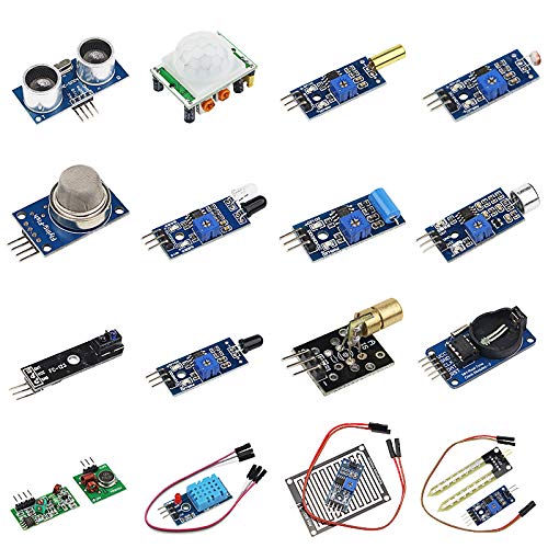 Catda C0987 16 Sensor Modules Kit for Raspberry Pi Human Sensor Smoke ...