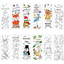 36 Pack Color Your Own Bookmarks - 12 Styles DIY Coloring Bookmarks for Adult with Cute Double-Sided Animal Color Your Own Bookmark for Class Gifts, Kids, Adults, Teachers, Book Lovers