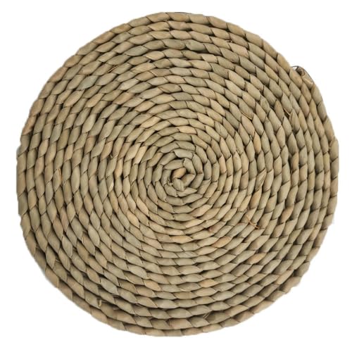 5 Pieces Mantel Individual De Paja De Estilo Japonés, Tapete Aislante Grueso Tejido con Cola De Espadaña, Tapete Antideslizante Y Antiescaldamiento para Posavasos.