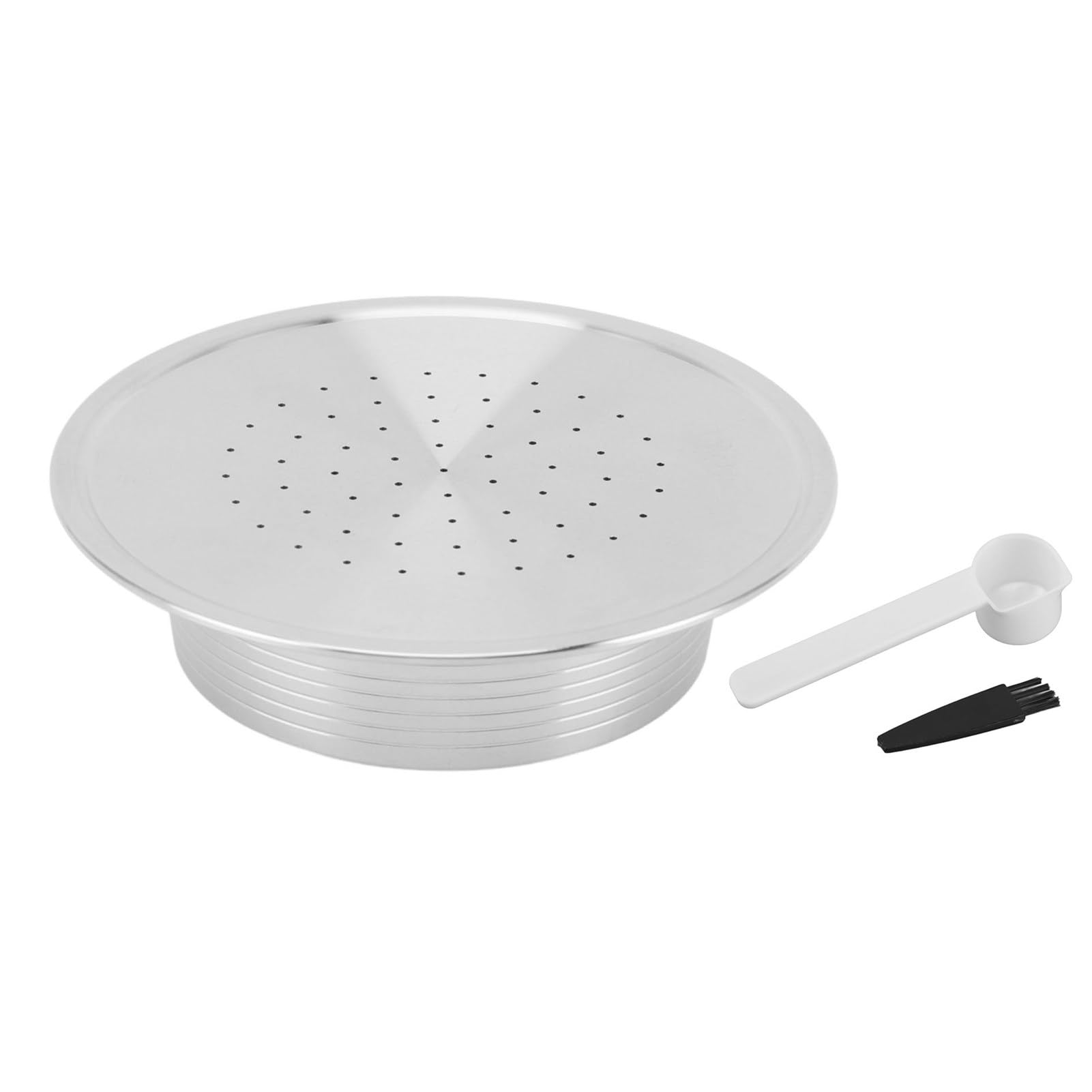 Cápsula de café recargable, taza de filtro de cápsulas de café reutilizable de acero inoxidable 304 con cepillo y cuchara para máquinas de café HD7801