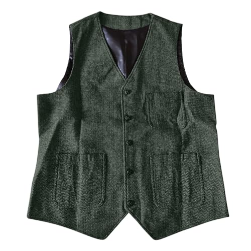 NATHGAM Casual Vest Men's Vintage Classic Business Suit Waistcoat for Men Groomsmen V Neck Single Breasted Wedding Prom Vest2