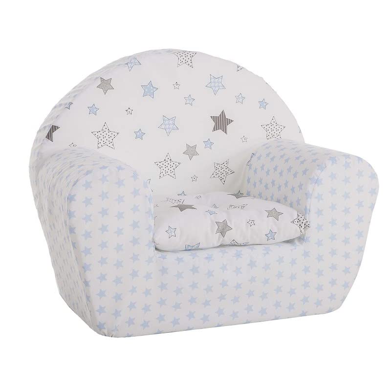 Creaciones Llopis Sillón Infantil Niña, Niño y Bebé Sillones Infantiles (Estrellas Azul y Gris)