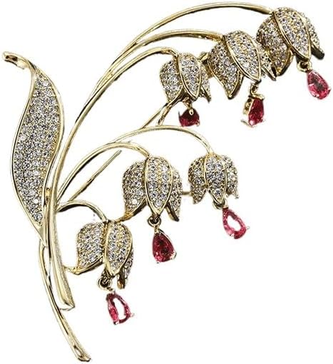 Lily Of The Valley Women's Brooch Temperament Overcoat Accessories Cardigan Safety Pin Flower Corsage