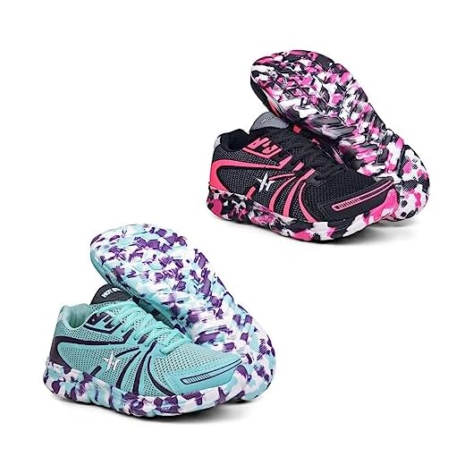 Kit 2 pares Tênis Feminino 190 Academia Caminhada Passeio (35, 1Verde/1Rosa)