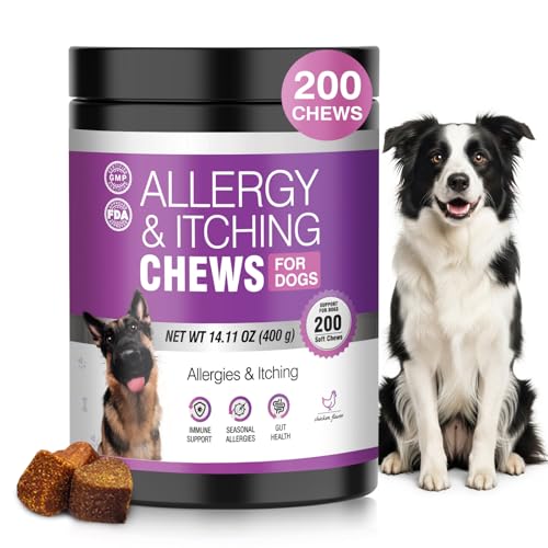 TTLXRL Dog Allergy Chews 200 Soft Chews – Supports Skin Comfort & Seasonal Allergy Support