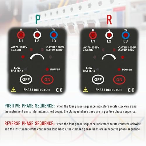 Image of ETCR1000D Non-Contact Phase Sequence Tester Phase Rotation Meter