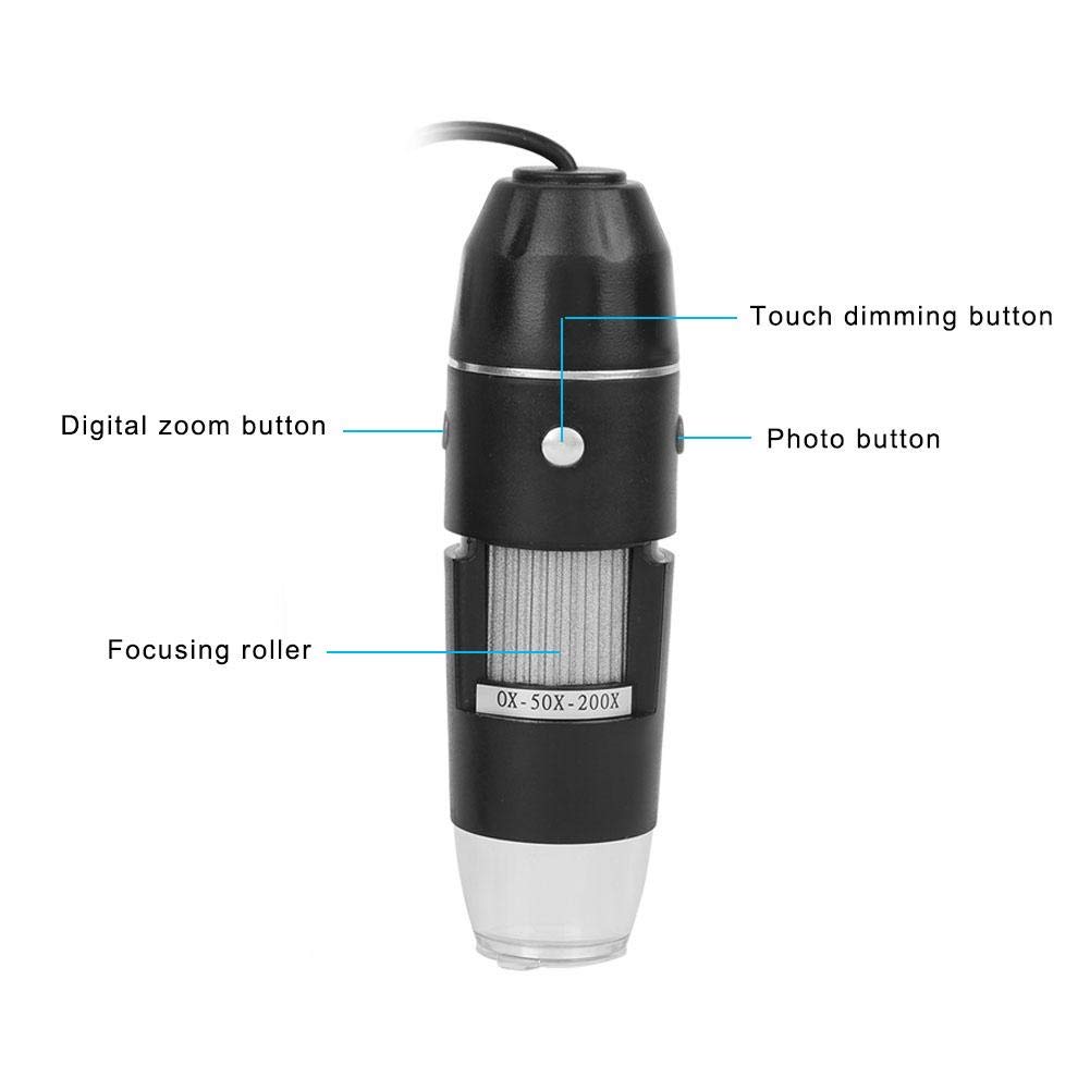 Digitales USB-Mikroskop, T03500X Mikroskop-Kamera, tragbar, umweltfreundlich, matt, elektronische Geräte für Experimente und Forschung