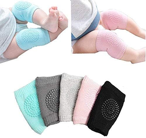 Pranav Sales, Baby Knee Pads for Crawling Toddler Knee Crawler Protectoer Cover, Elastic Anti-Slip Cotton Knee Pad Leg Warmer for Unisex Infant Boys Gilrs - Assorted Color