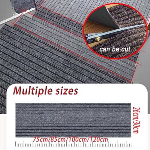 Alfombrillas de seguridad con agarre extraíble y antideslizante, tejido rojo de 30 x 100 cm para interior 5