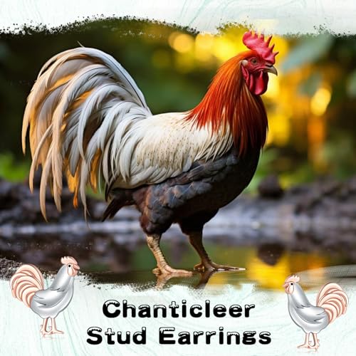 Chicken Stud Earrings for Womens 925 Sterling Silver Hypoallergenic Rooster Chicken Earring Chicken Jewelry Animal Jewelry Gifts for Women3