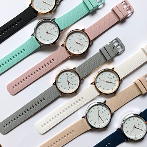 Wristology Quick Release Genuine Silicone Easy Change Band Strap 22mm