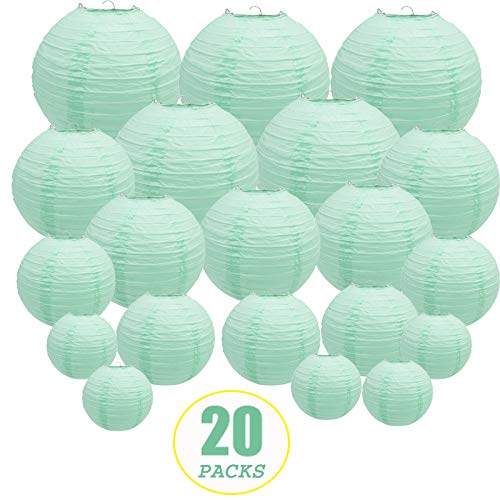 10 Pcs Per Set Peach Paper Lanterns Ball Lampion W 20 teile 6 "-12" Mint grüne Papier Laternen runde lampion for hochzeit fire de mariage hängen diy dekor