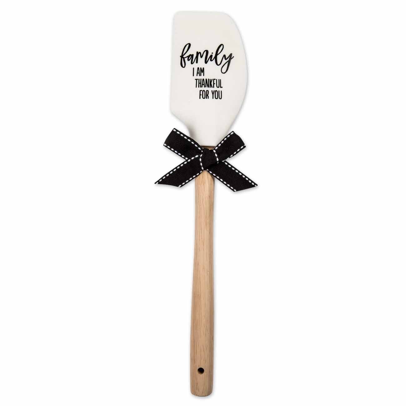 Brownlow Gifts 59956 Silikonspatel mit Holzgriff, handgeschriebenes Familien-Silikon