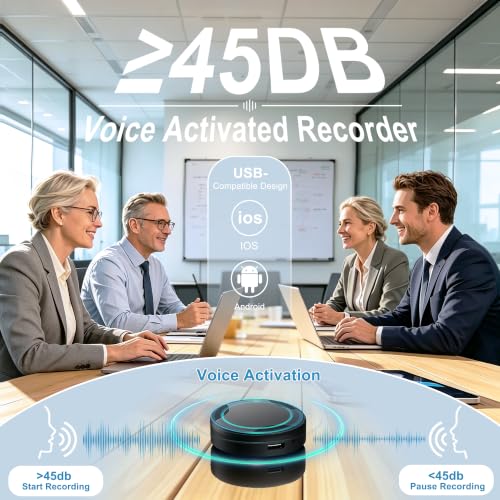 Magnetic Voice Recorder,Mini Voice Activated Recorder,1600H Recording Time - Image 3