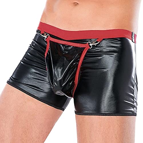 Men's Underwear Boxer Briefs Novelty Stretchy Briefs Underpants Ultra Soft Elastic Waistband Shorts Panties Knickers Red Large2