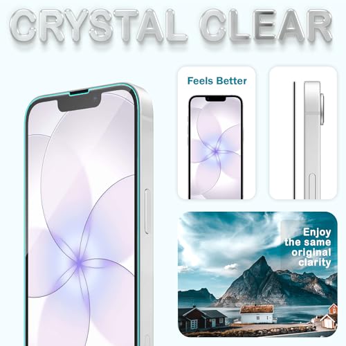 Image of ArmourPro Borderless Tempered Glass for iPhone 17E, 16E, 14 and iPhone 13 (6.1 Inches) with Anti Dust Mesh Filter, 9H Hardness Shatterproof, Full Screen Coverage and with Installation Kit | Pack of 2