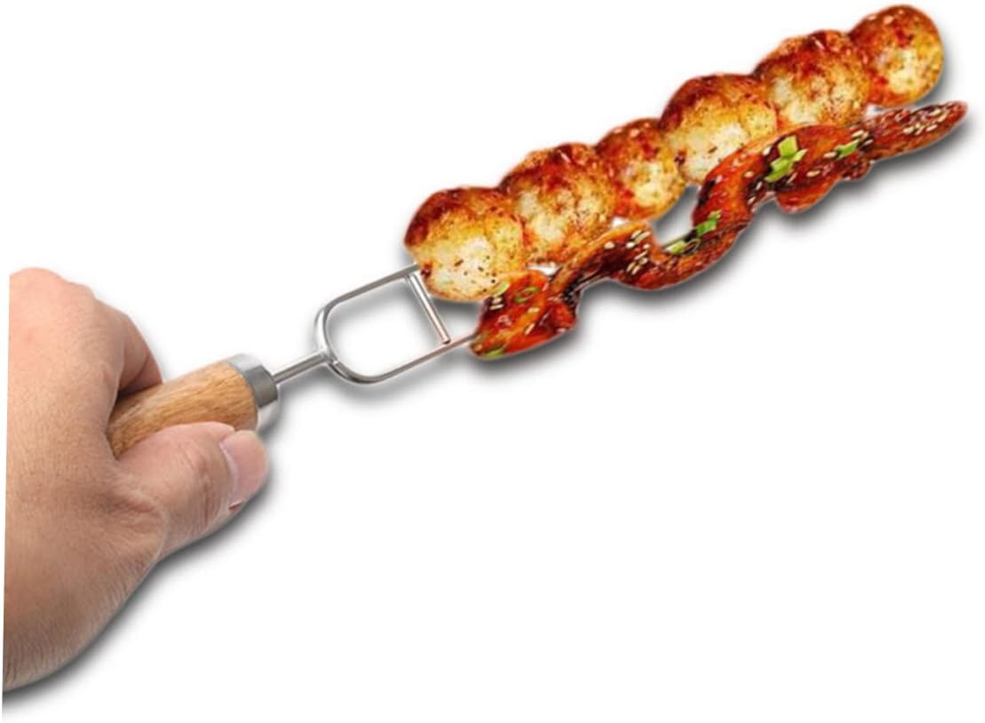 Stainless Steel BBQ Skewers for Grilling 10-Piece Set with Storage Bag Reusable Metal Skewers for Meat and Vegetables for Outdoor Cooking and Barbecues