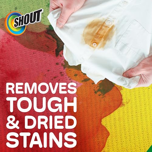 Image of Shout Advanced Laundry Stain Remover Gel for Clothes Laundry, Breaks Down Stubborn, Dried-in, and Tough Stains, 22oz Spray, Pack of 6 (Packaging May Vary)