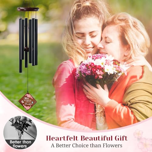 Image of 36 inch Memorial Wind Chimes Sympathy Gift - Cardinal Windchimes in Loving Memory of Loved One, Memorial Cardinal Gifts for Loss of Mom /Dad, Bereavement,Condolence,Funeral Grieving