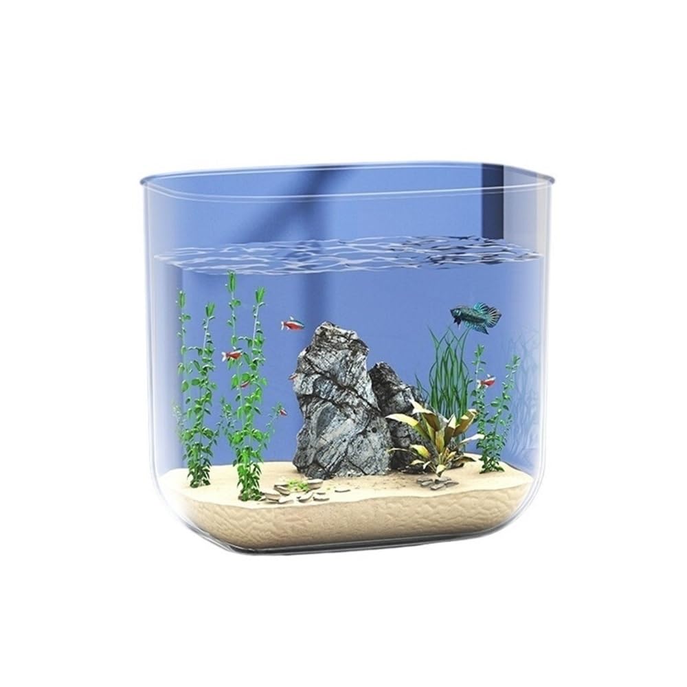 Aquarium Wohnzimmer-Aquarium, kleines, transparentes Acryl-Tisch-Aquarium ohne Rahmen
