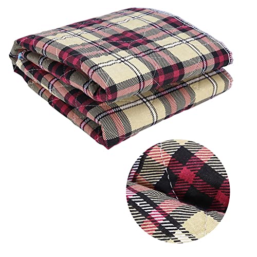 Pañal de tela para adultos 3Colors Sábanas Forrosos de inserción para adultos de gran valor añadido Lavable Engrosamiento de la tela de pañal de pañal 80 * 90 cm(Deep Red Plaid)