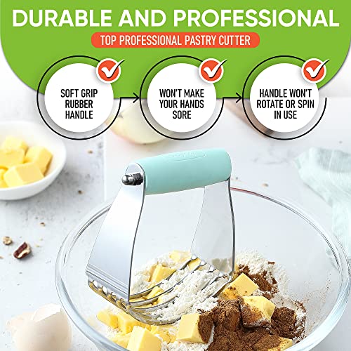 Image of Spring Chef Medium Dough Blender Hand Tool - Durable Pastry Cutter - Mint