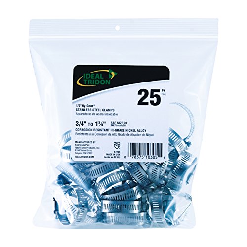 Colliers de serrage en acier inoxydable Ideal Tridon 1,9 cm pour tuyaux