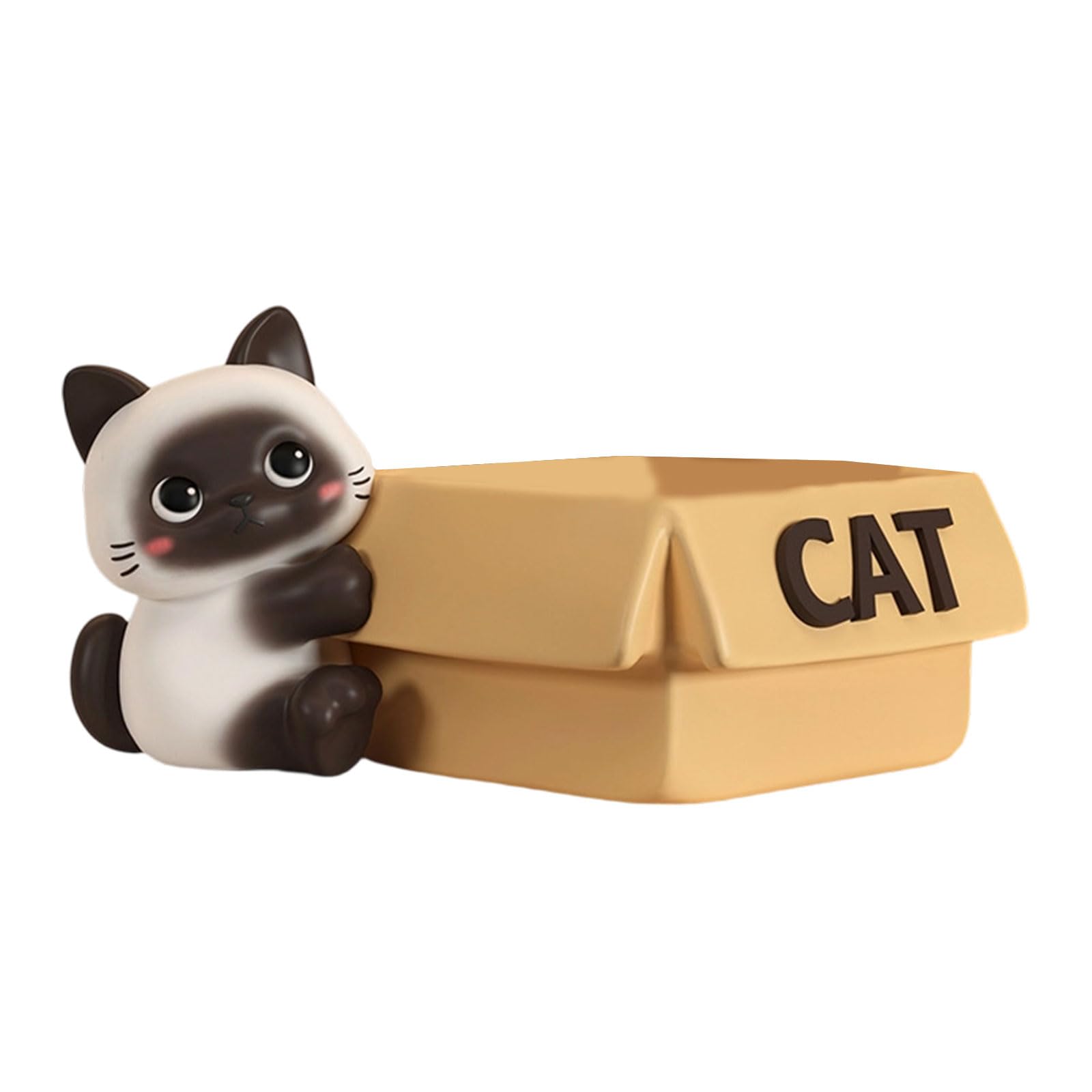 Sculpture de table fonctionnelle et artistique chat siamois bol vide-poche