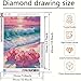 BYGFHLYW 5D Diamond Art Kits for Adults, Beach Flower Diamond Painting Kits for Adults Beginner, Full Drill Round Paint by Diamonds Dot Gem Art for Home Wall Decor 12x16inch