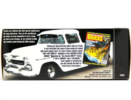 '59 EL CAMINO & '69 CHEVY APACHE * Limited Edition * Hot Wheels 2002 PETERSEN'S CUSTOM CLASSIC TRUCKS MAGAZINE 1:64… – Bild 4
