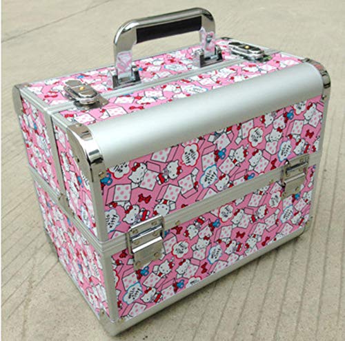 Preisvergleich Produktbild Tragbare Kosmetiktasche Make-Up Koffer Beauty Kit Tasche Große Kapazität Toilettenartikel Box Make-Up-Tool Handtasche E