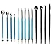 BIGTEDDY - 13pcs Polymer Modeling Clay Sculpting Tools, Dotting Pen, Silicone Tips, Ball Stylus, Pottery Ceramic Clay Indentation Tools Set Also for Cake Fondant Decoration and Nail Art