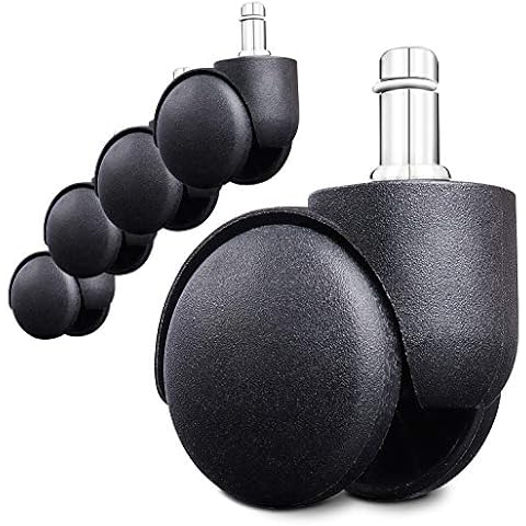Hylone Replacement Office Chair Wheels for Carpets, 7/16" Stem Diameter X 7/8" Stem Length Heavy Duty Universal Standard Size(Set of 5) Cover