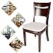 Shinnwa Kitchen Chair Cushions, Non Slip Dining Room Seat Cushions with Ties, 15 x 15.5 inches, Off White