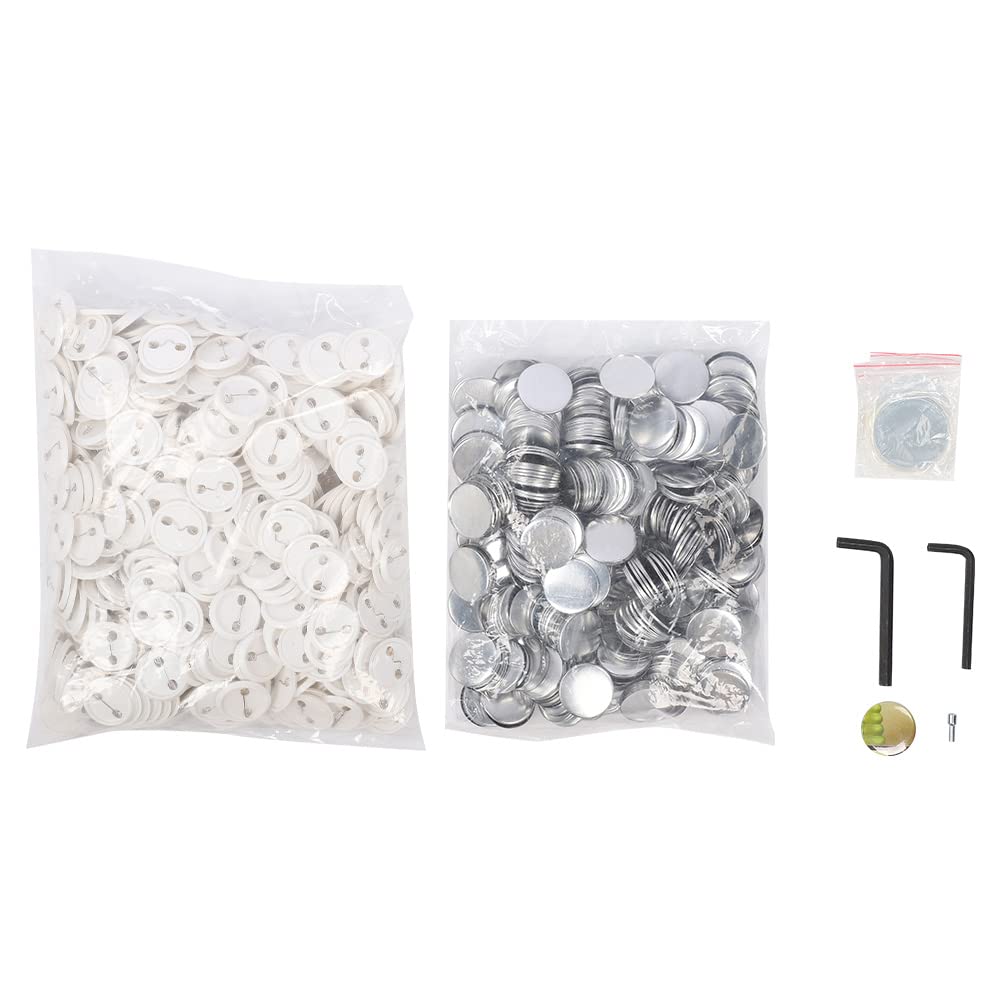 Rengue Macchina per Bottoni con Corpo in Lega di Alluminio, Strumento per Creare Spilli Manuali da 37 Mm per Bambini e Hobbisti, Perfetto per Artigianato e Progetti Personalizzati