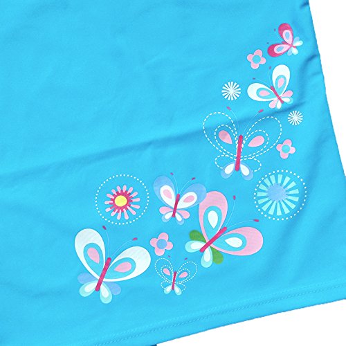 Image of Girls Two Piece Swimsuit Floral UPF 50+ Rash Guard Set Kids Beach Swimwear