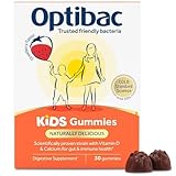 Optibac Kids Probiotic with Vitamin D & Calcium for Immune System Support & Gut Health and 2 Billion Bacterial Cultures - 30 Vegan Gummies
