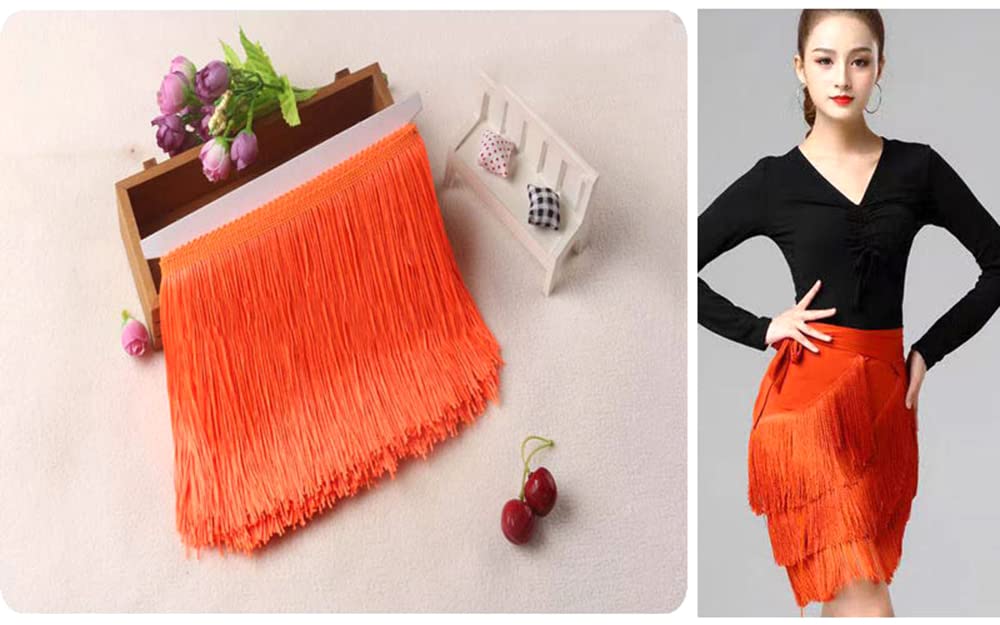 2 meter lang en 15 cm zijden franje decoratief lint naaien accessoires naaien accessoires doe-het-zelf kleding kostuums naaien decoratie zwart