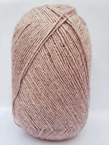 Image of Vardhman BigBoss Knitting Yarn - 200g Ball, 575m, 84% Acrylic + 16% Nylon, 3-Ply DK Weight, Soft & Durable Wool for Knitting, Craft, babywear, blanket, winter wear; threads for crochet hook needle - Boss-34 - Camel Brown
