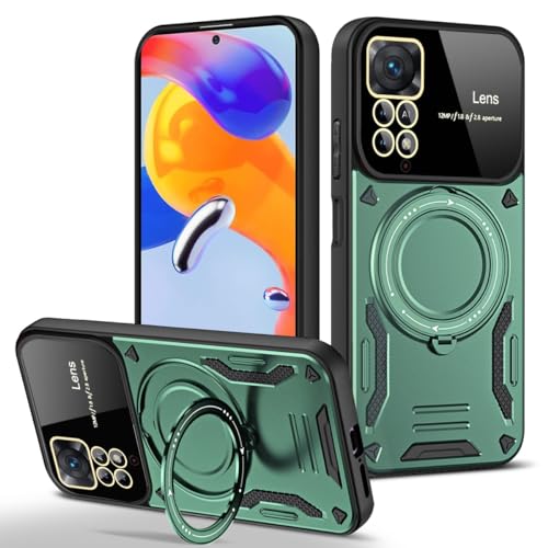 Moda Telefono Custodia Magnetica Compatibile con Xiaomi Redmi Note 11 12 PRO 4G con Protettiva di Livello Militare in Gomma e Cover Rigida Compatible con tpu